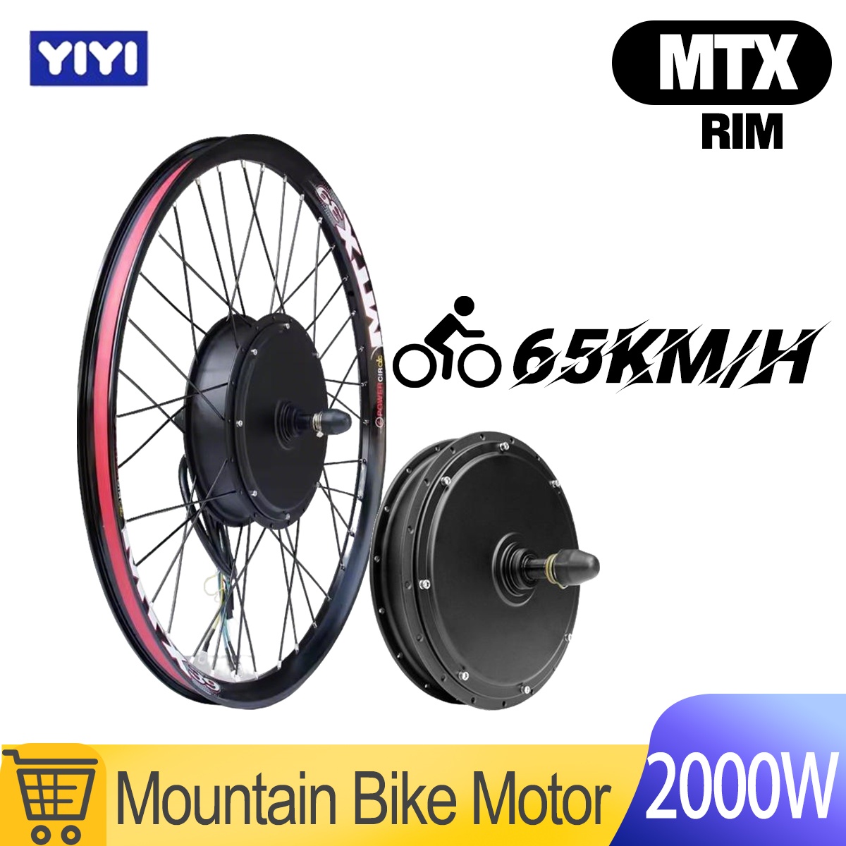 Mountain Biking Gear - MTX 48V52V 2000W Ebike Motor Tekerleği