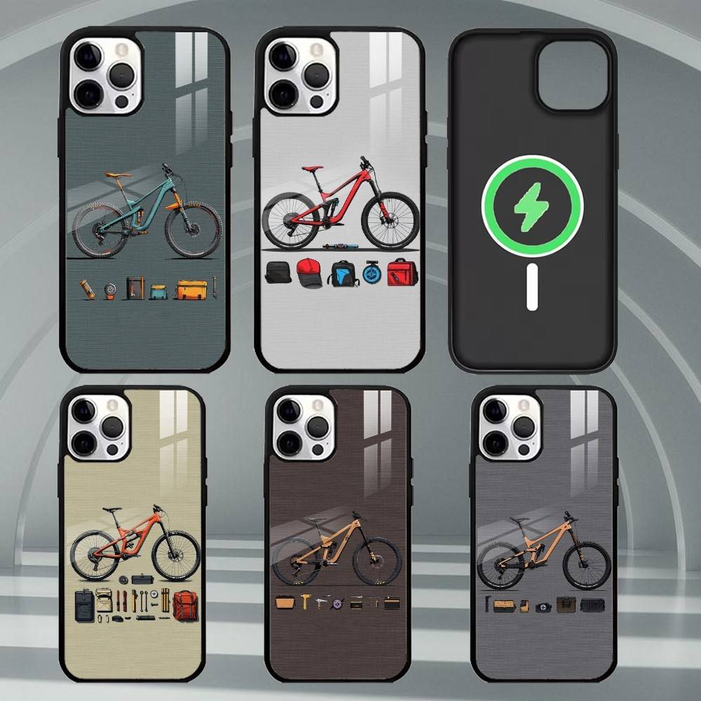 Mountain Biking Logo - Dağ Bisikleti Desenli Telefon Kılıfı iPhone